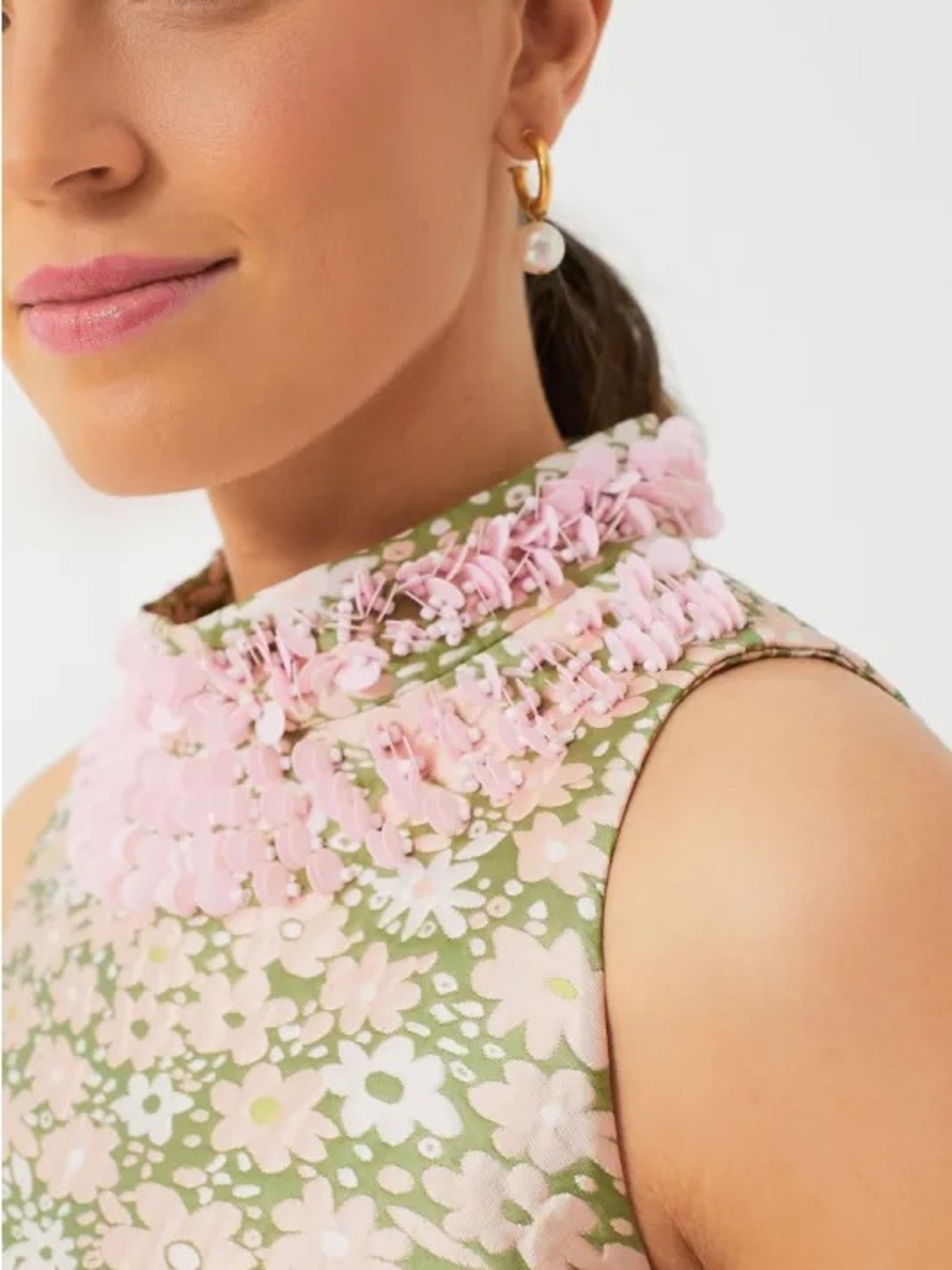 Tuckernuck Sequin Trim Maude Floral Dress Size Large - Picture 2 of 13